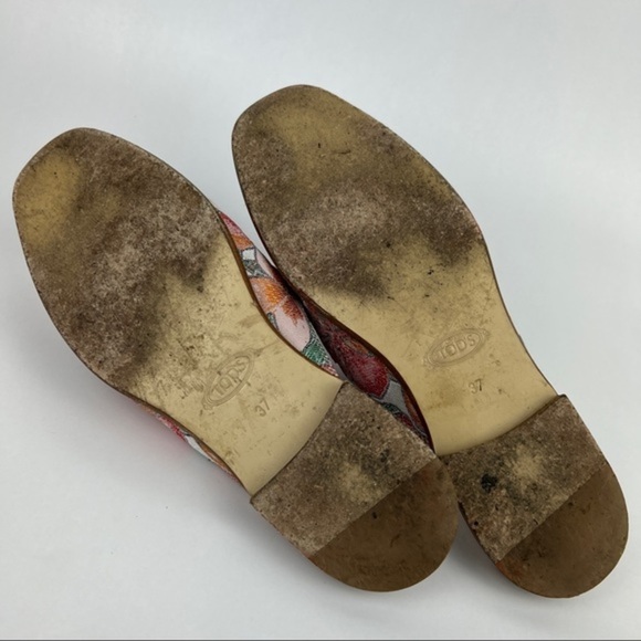 TOD’s Rare Limited Edition Miami Floral Double T Mules - Picture 5 of 7